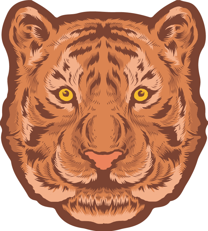 Aflombra vinílica animales cara de tigre - TenVinilo