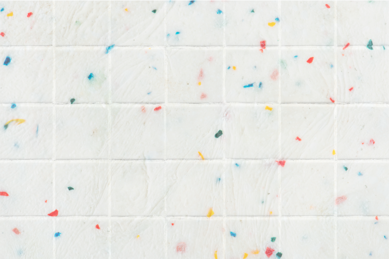 Alfombra vinílica hidráulica patrón de azulejos de terrazo - TenVinilo