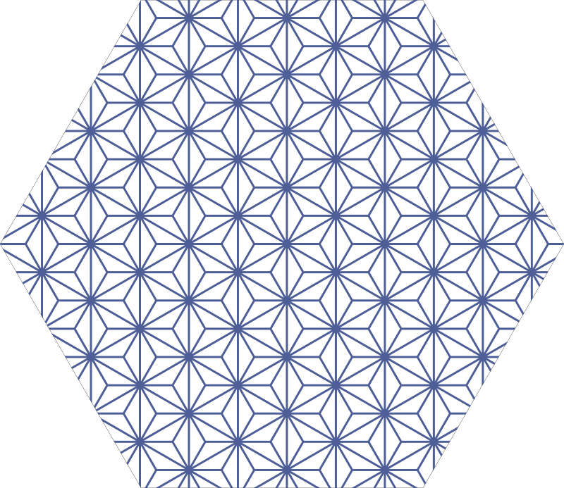 Alfombra vinilo mosaico Estrellas azules - TenVinilo