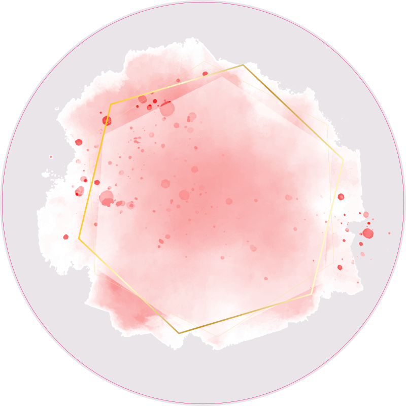 Alfombra vinilo mosaico vidrieras rosados - TenVinilo