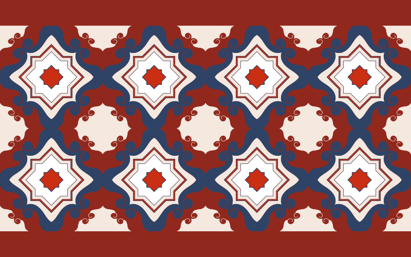 Alfombra vinilo azulejos rojos vintage - TenVinilo