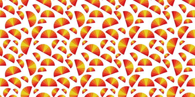 Alfombra vinílica geométrica conjunto de motivos circulares - TenVinilo