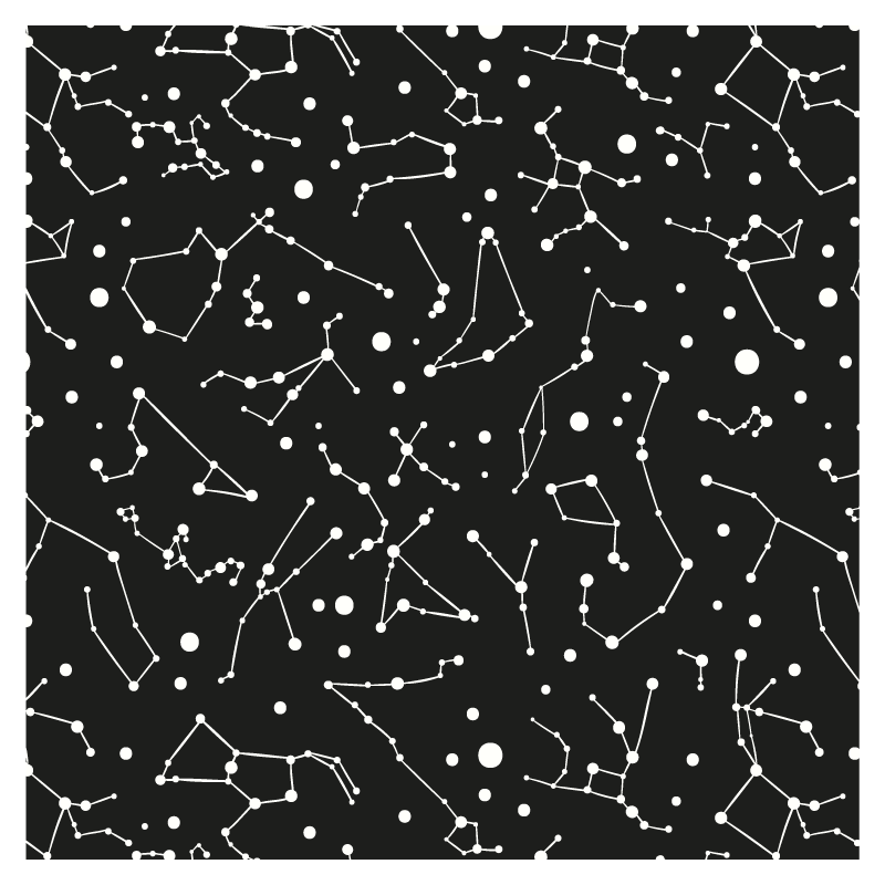 Alfombra vinílica de estrellas tema de la constelación - TenVinilo