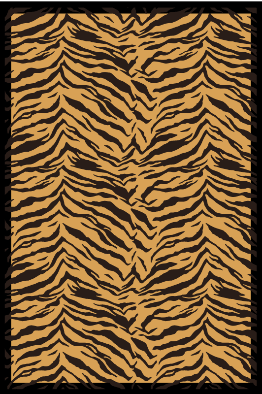 Alfombra vinílica animal print patrón de rayas de tigre - TenVinilo