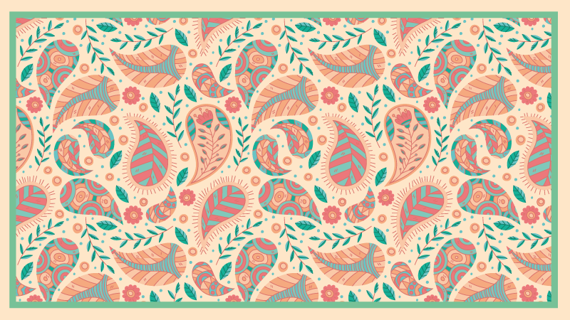 Alfombra de vinilo étnica Rectangular persa verde - TenVinilo