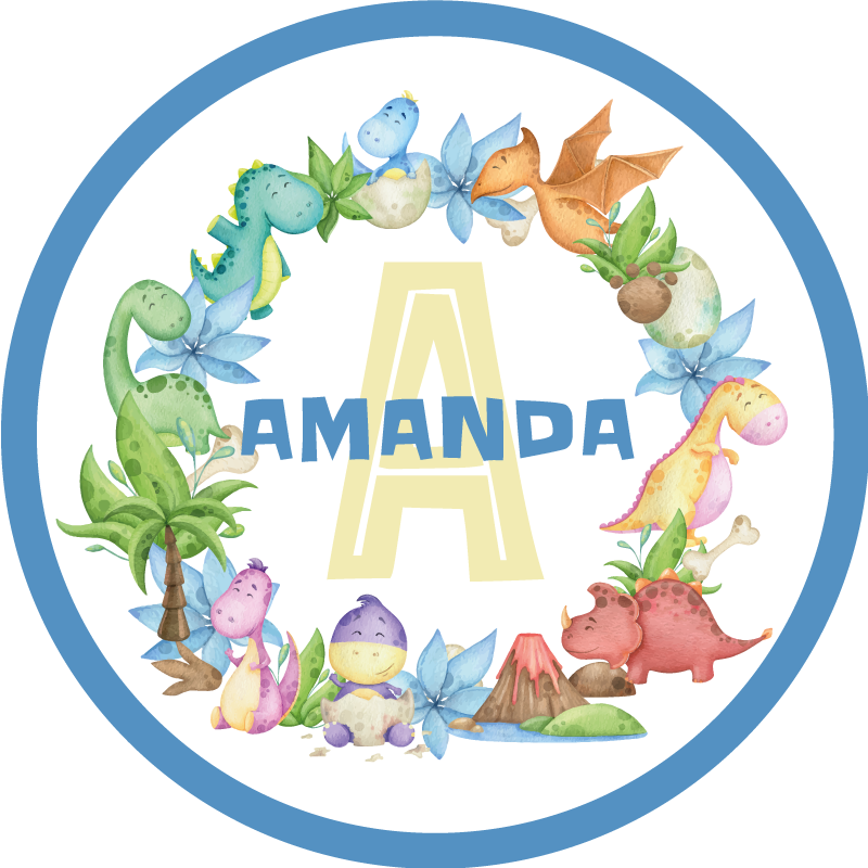 Alfombra vinílica animales nórdicos con nombre - TenVinilo