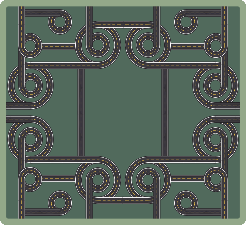 Alfombra vinílica carretera patrón de calzada - TenVinilo