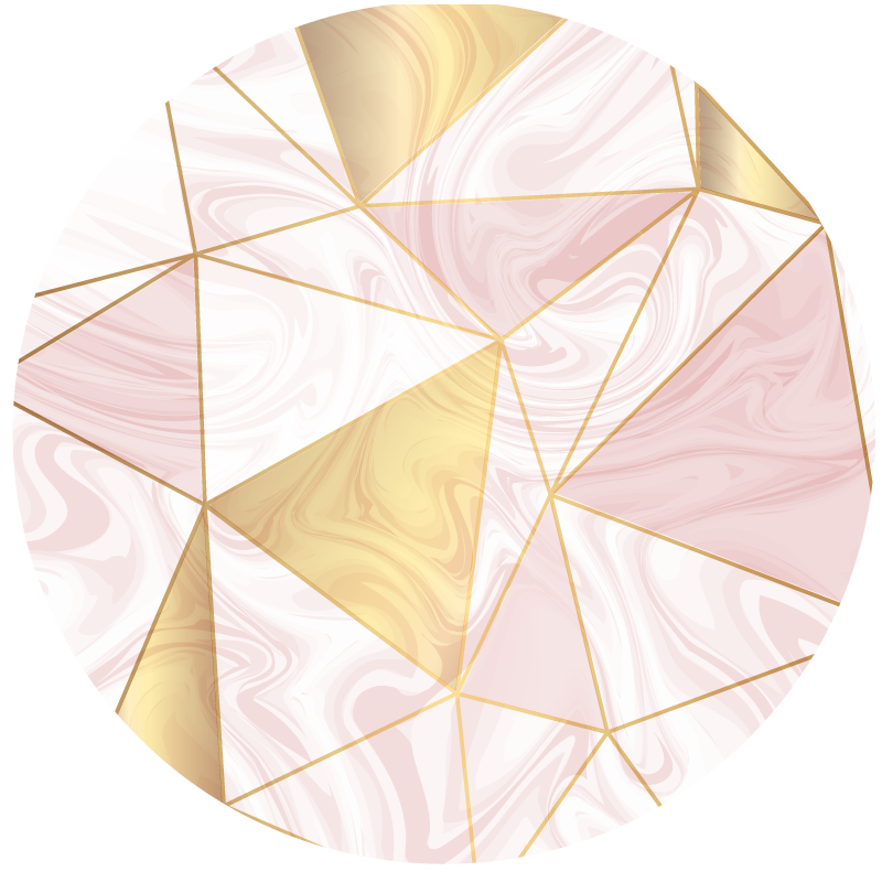 Alfombra vinílica despacho polugons mármol - TenVinilo