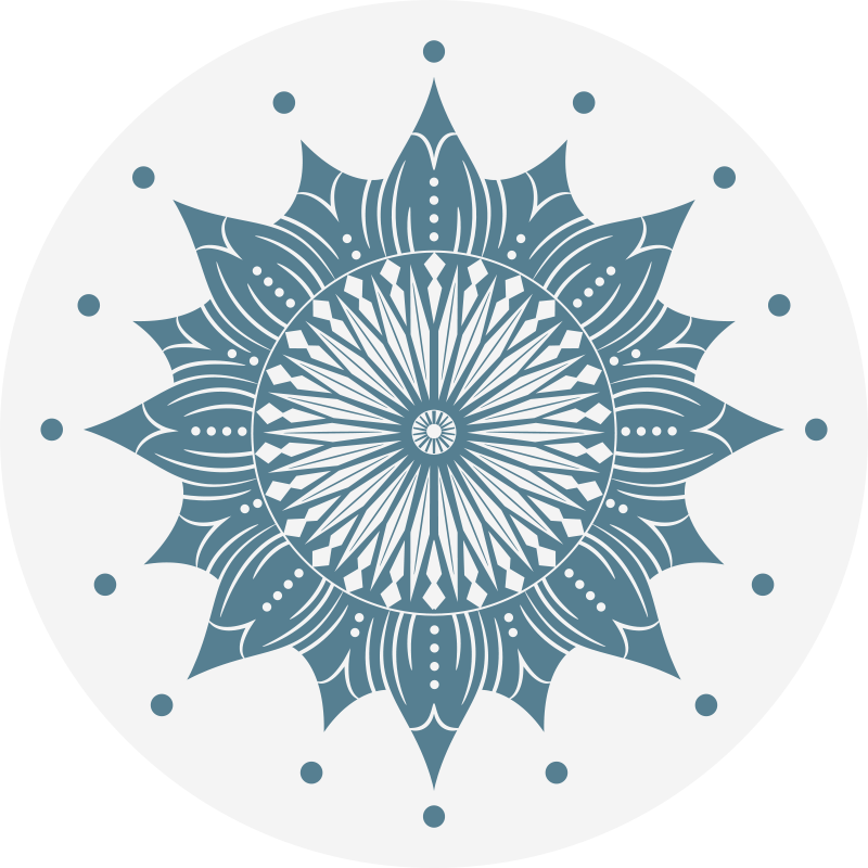 Alfombra vinílica mandala floral intrincado - TenVinilo