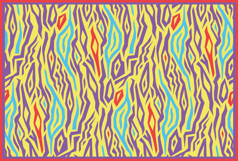 Alfombra vinílica geométrica rayas de cebra abstractas - TenVinilo