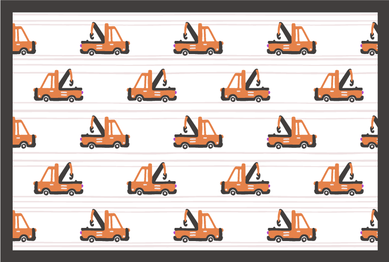 Alfombra vinílica infantil patrón de grulla de juguete - TenVinilo