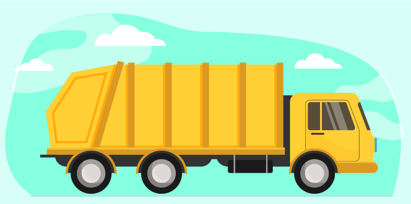 Alfombra vinílica infantil camión amarillo - TenVinilo