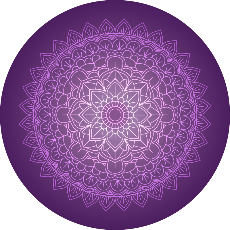 Alfombra vinílica mandala Mandala morado - TenVinilo