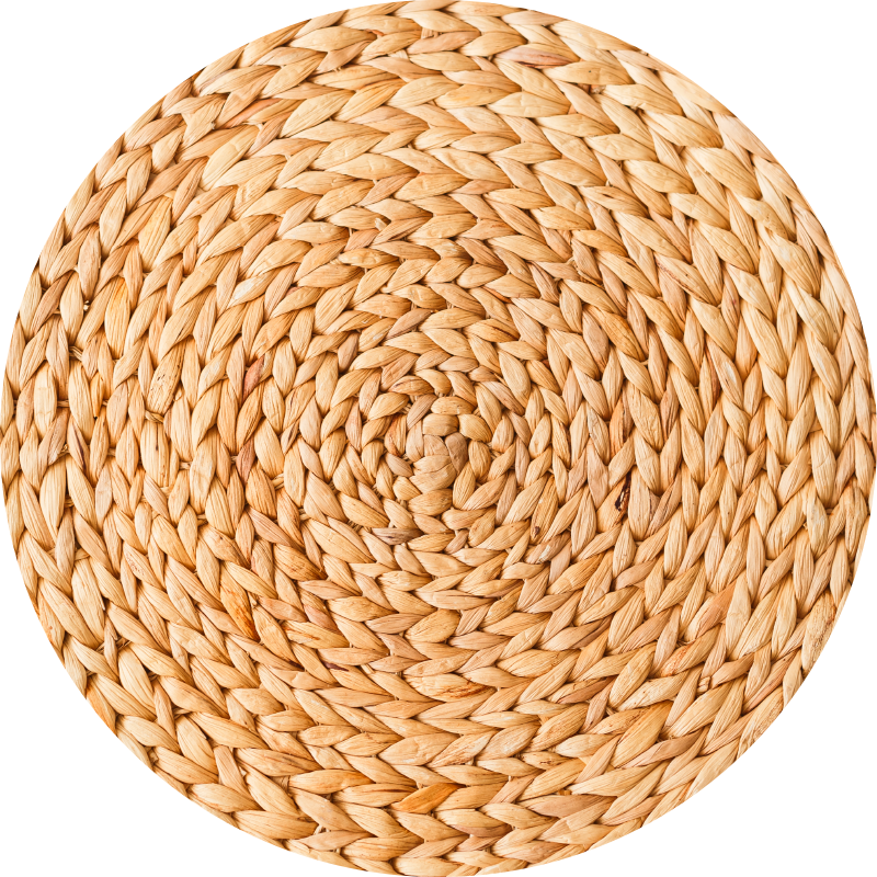 Alfombra vinílica imitación patrón trenzado - TenVinilo