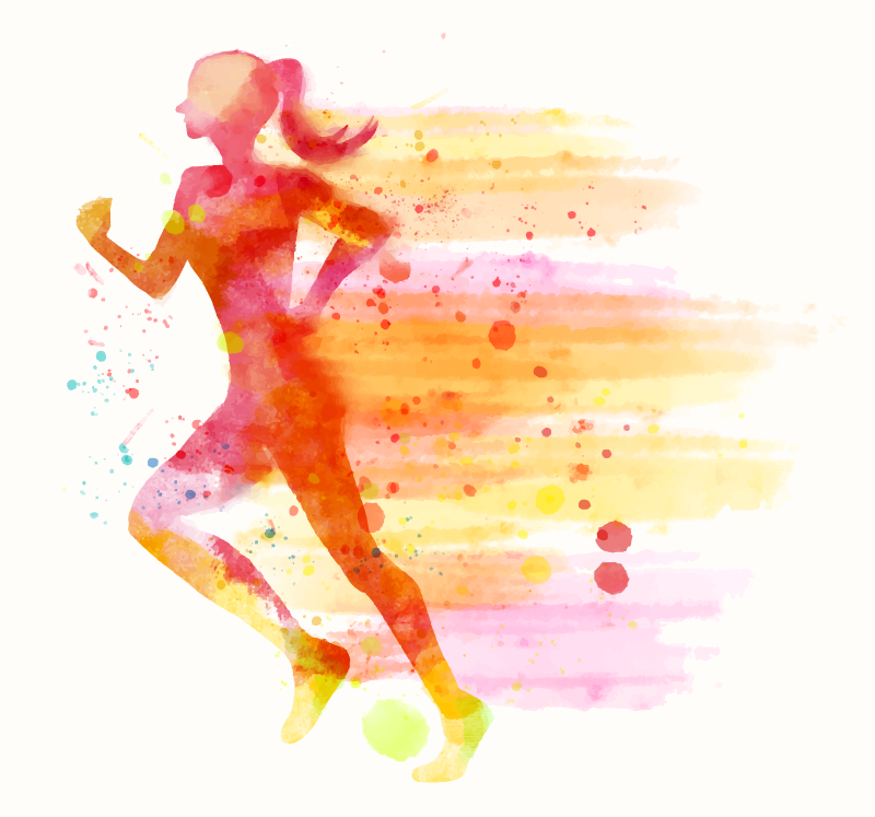 Alfombras vinílicas modernas Fitness corriendo - TenVinilo