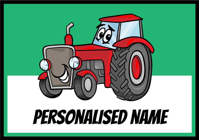 Alfombra vinílica personalizable gráfico de tractor - TenVinilo