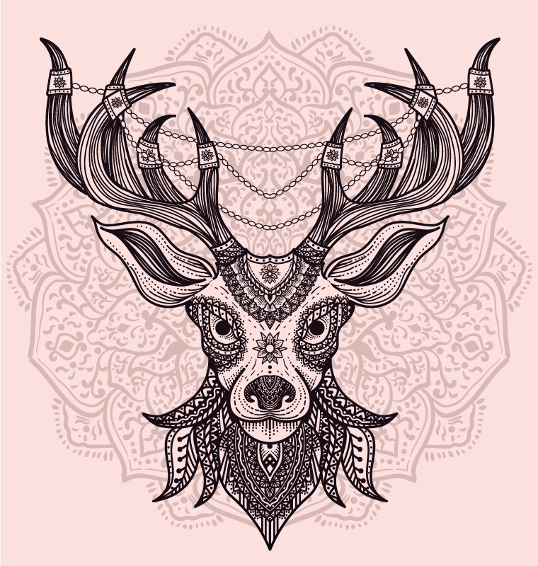 Aflombra vinílica animales motivo de ciervo gris - TenVinilo