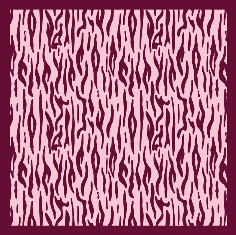 Alfombra vinílica animal print Estampado de tigre rosa - TenVinilo