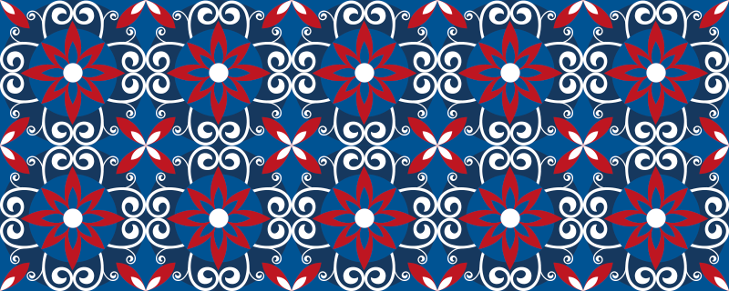 Alfombras de vinilo de azulejos Flor de lis beija - TenVinilo