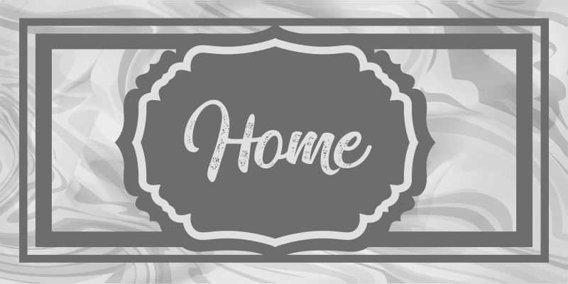 Alfombra vinílica recibidor frase de saludo gris - TenVinilo