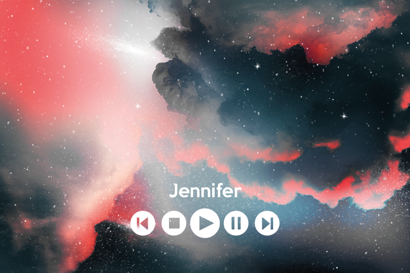 Alfombra vinílica juvenil música personalizada del espacio - TenVinilo