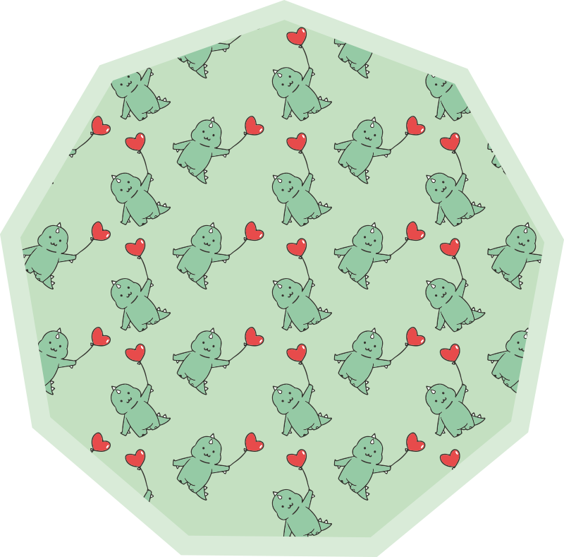 Alfombra vinilo infantil dinosaurio con globo - TenVinilo