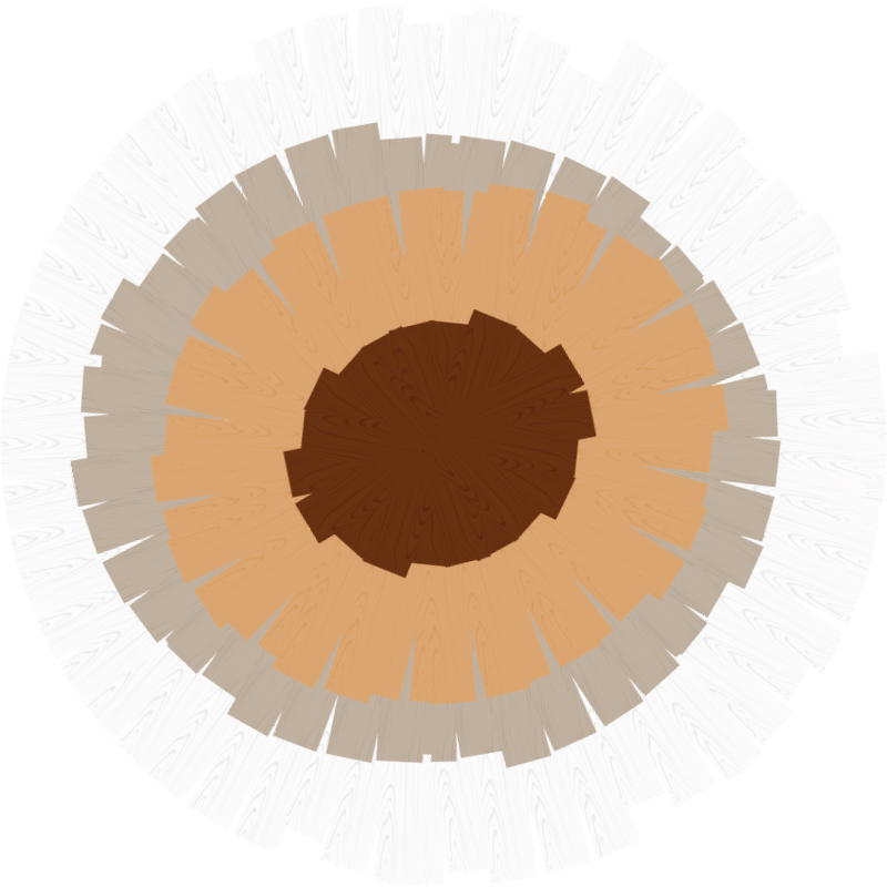 Alfombra vinilo mosaico corteza marrón y blanco - TenVinilo