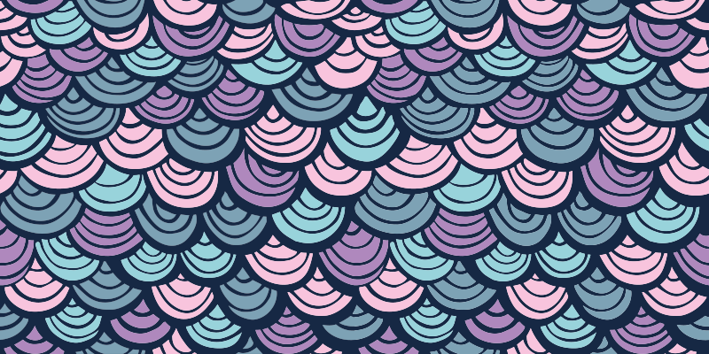 Alfombra vinilo mosaico de escamas - TenVinilo