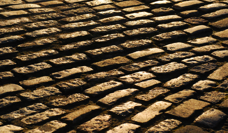 Alfombra vinílica textura piedra Adoquines escoceses - TenVinilo