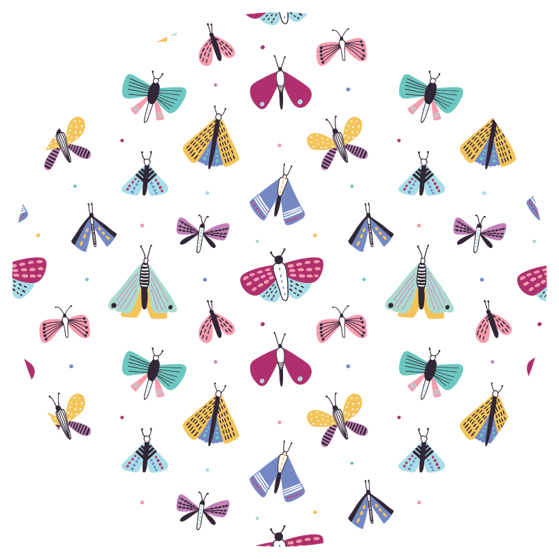 Alfombra vinílica bebé colección de insectos coloridos - TenVinilo