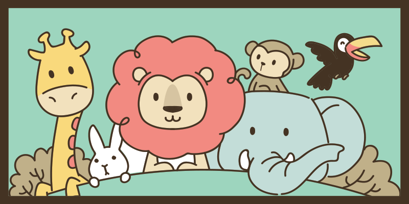 Alfombra vinílica infantil animales amigos de la jungla - TenVinilo