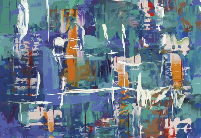 Alfombra vinílica textura salpicadura abstracta colorida - TenVinilo