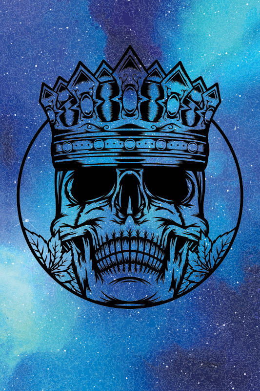 Alfombra vinílica imitación arte de calavera real - TenVinilo