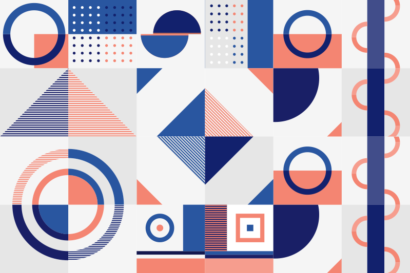 Alfombra vinílica patrón geométrico escandinavo - TenVinilo