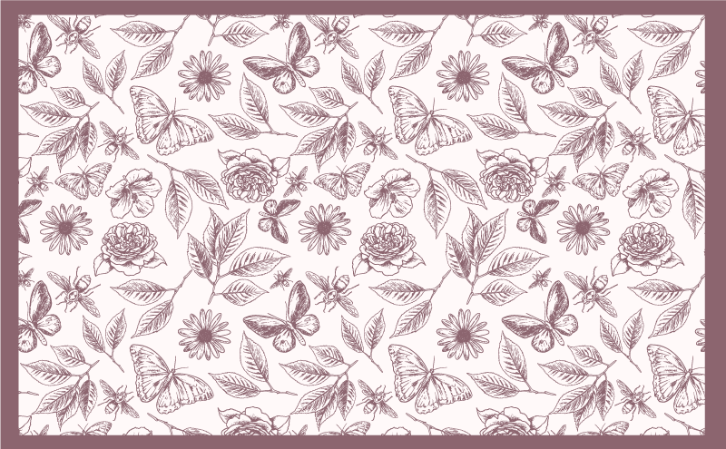 Alfombra vinilo mosaico Alfombra rosa whig - TenVinilo