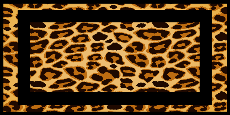 Alfombra vinílica animal print Piel de leopardo rectangular - TenVinilo