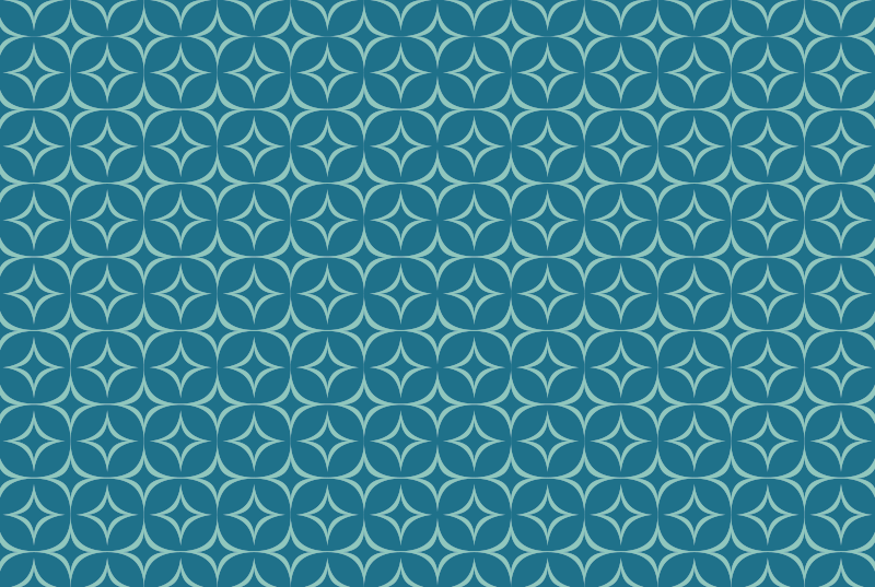 Alfombra vinílica geométrica tapete con patrón circular - TenVinilo