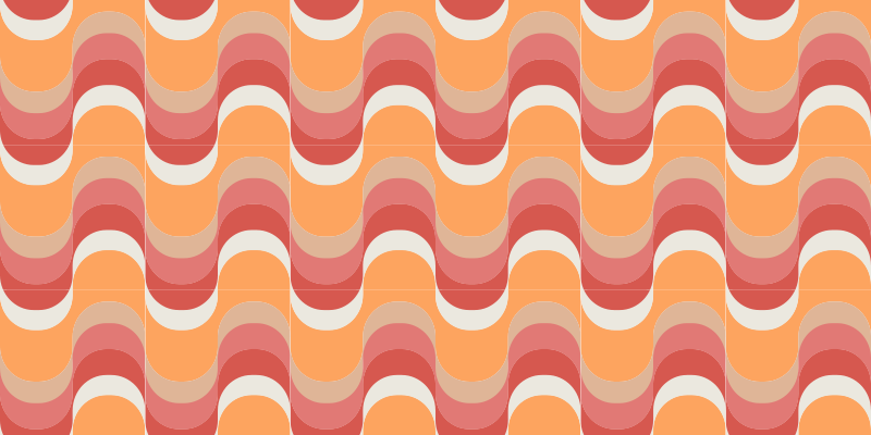 Alfombra de vinilo geométrica Olas vintage de los 70 - TenVinilo