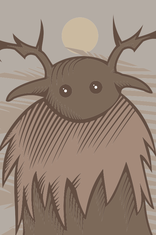 Alfombra de vinilo étnica Troll kittelsen - TenVinilo