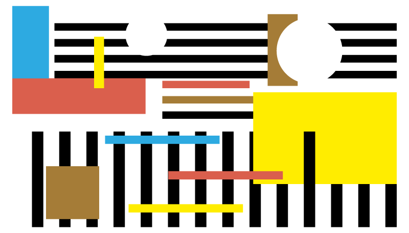 Alfombra vinílica moderna patrones de rayas de colores - TenVinilo