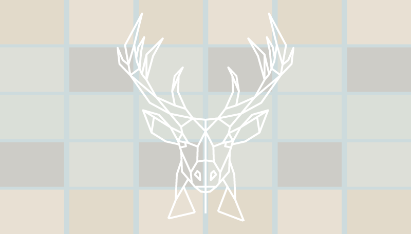 Alfombra vinílica nórdica Estampado de ciervos - TenVinilo