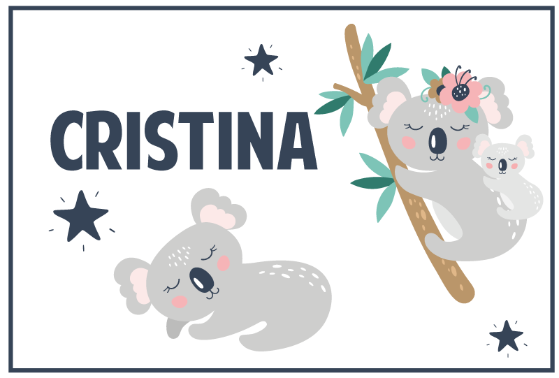 Alfombra vinílica personalizable diversión familiar koala - TenVinilo