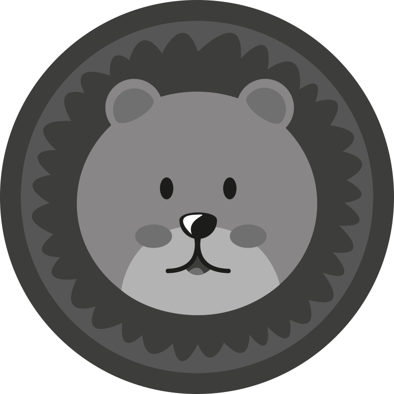 Alfombra vinílica bebé linda cara de león - TenVinilo