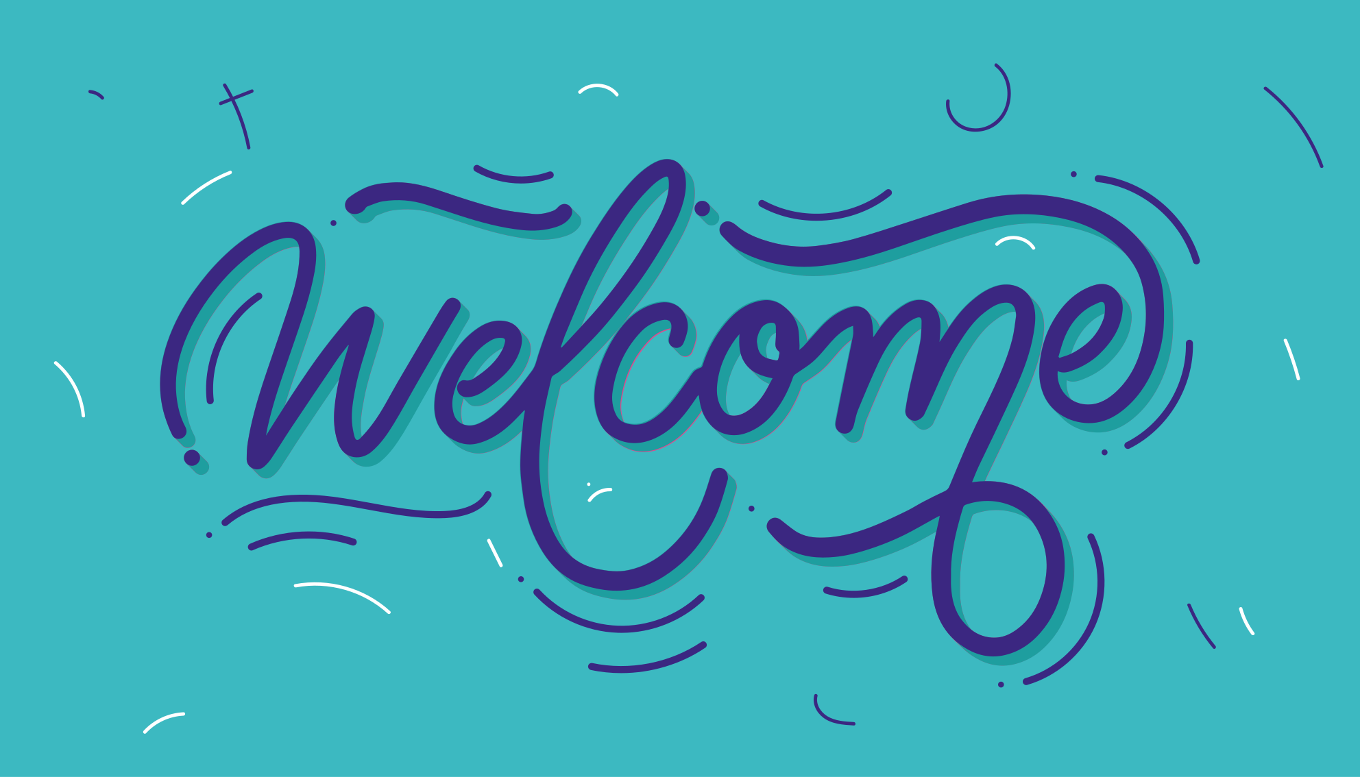 Alfombra vinílica recibidor bienvenido diseño azul - TenVinilo