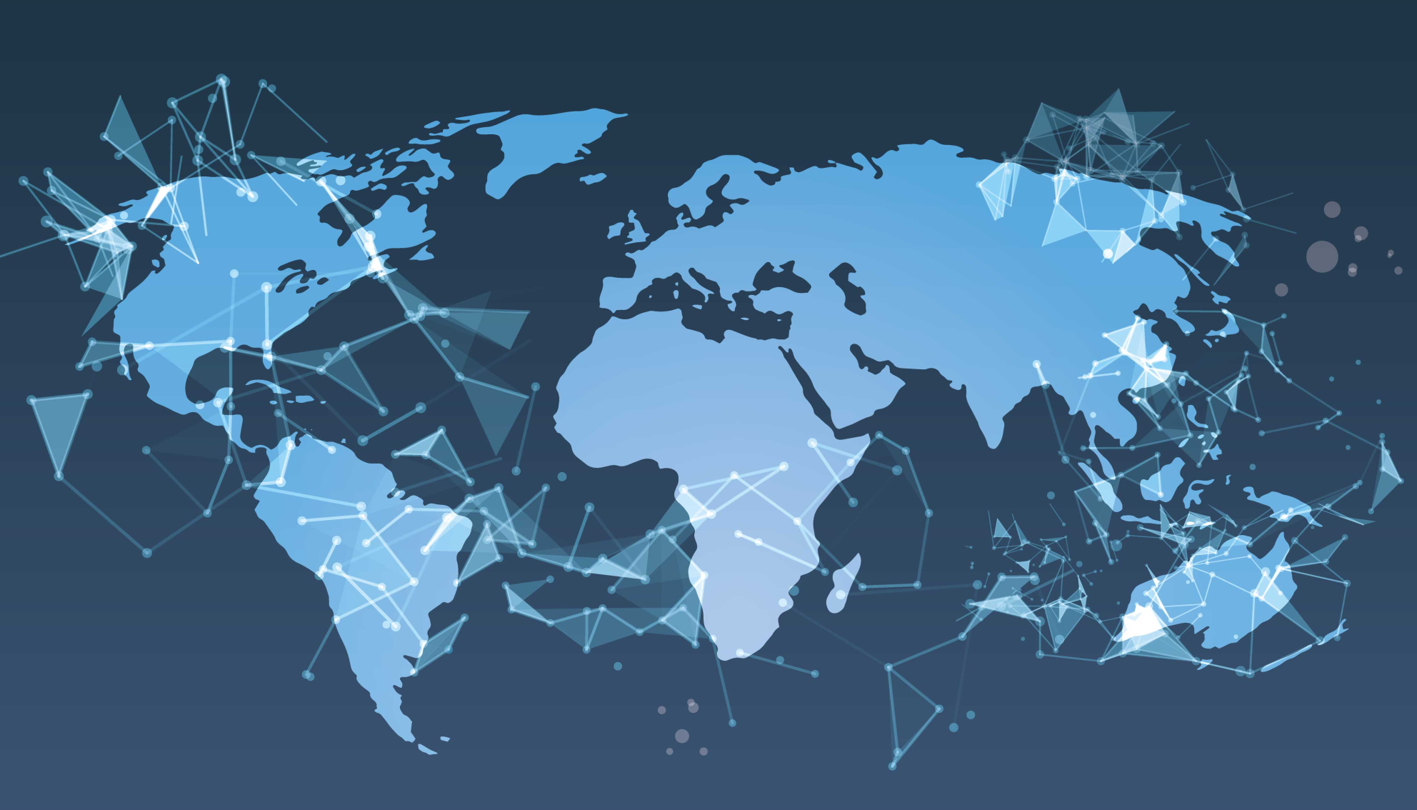 Alfombra vinilo comedor Mapa del mundo azul neón - TenVinilo