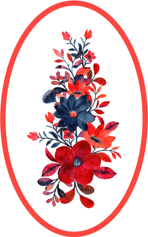 Alfombra vinilo forma Rojo dibujado - TenVinilo