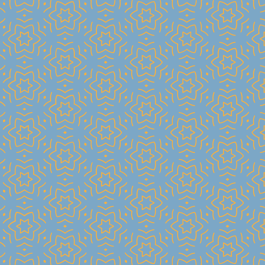 Alfombra vinílica de estrellas patrón abstracto amarillo - TenVinilo