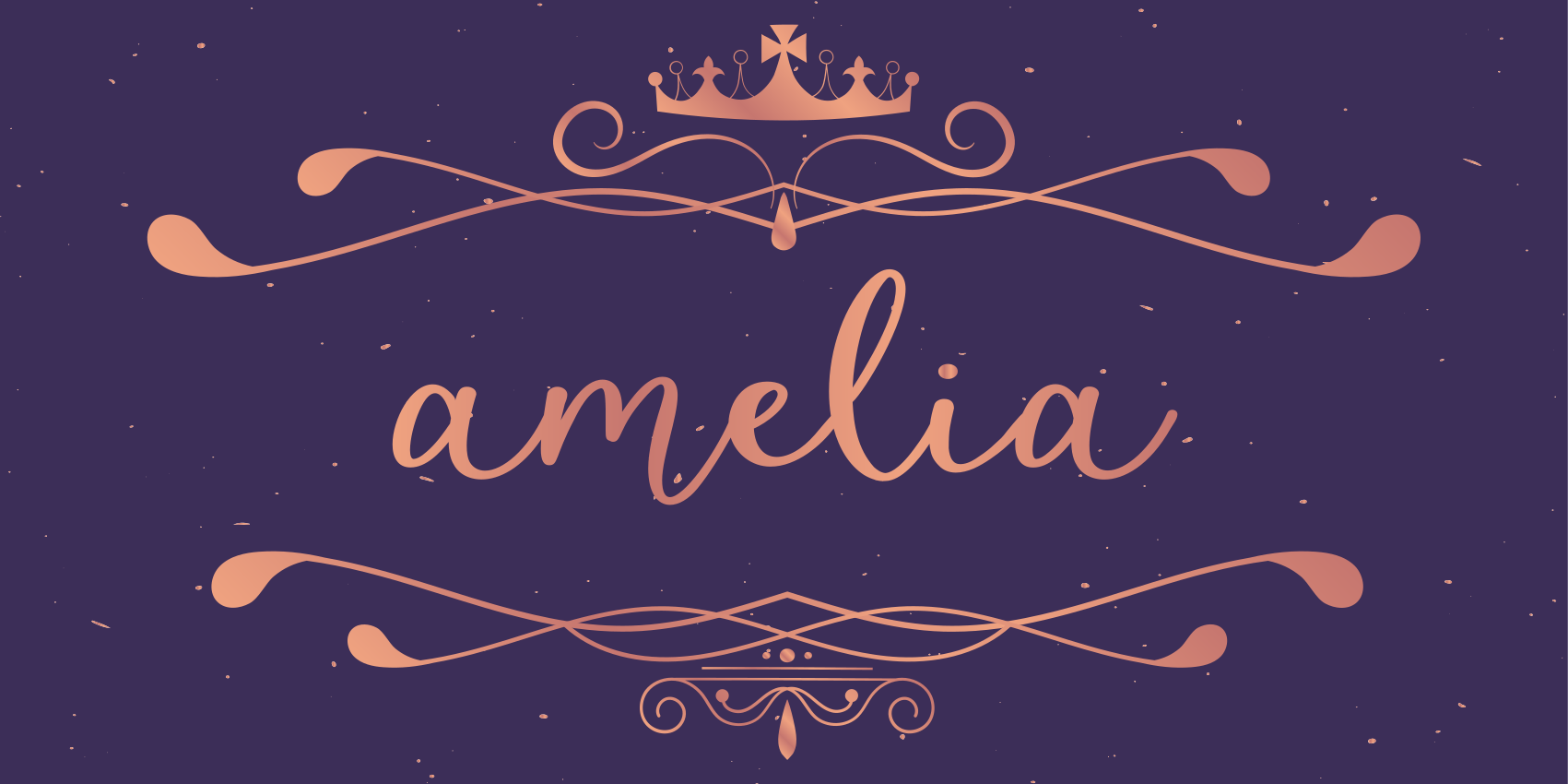 Alfombra vinílica infantil Corona de princesa dorada con nombre - TenVinilo