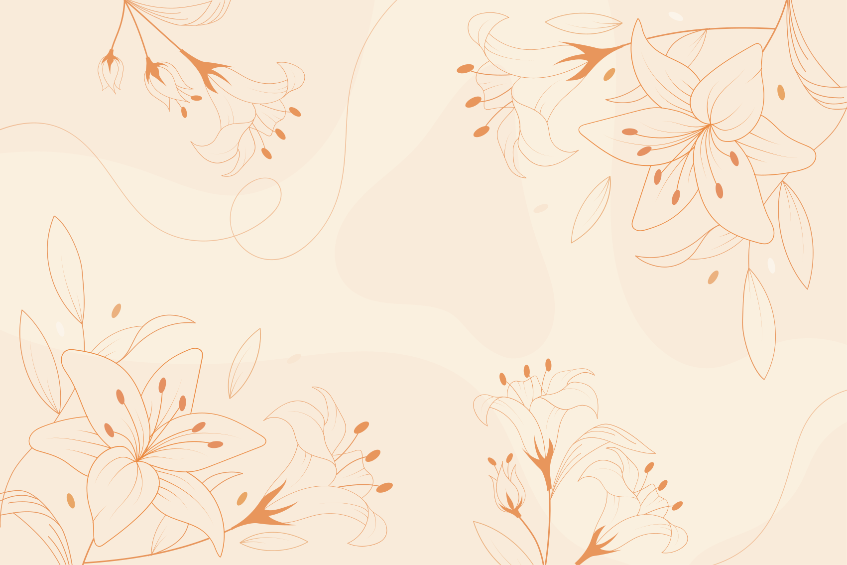 Alfombra vinilo rectangular Estilo floral dibujado a mano - TenVinilo