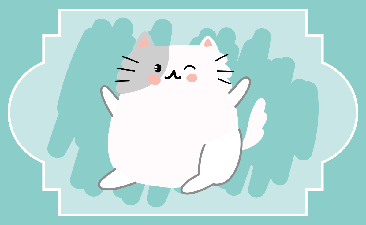 Alfombra vinílica bebé linda ilustración de gato - TenVinilo